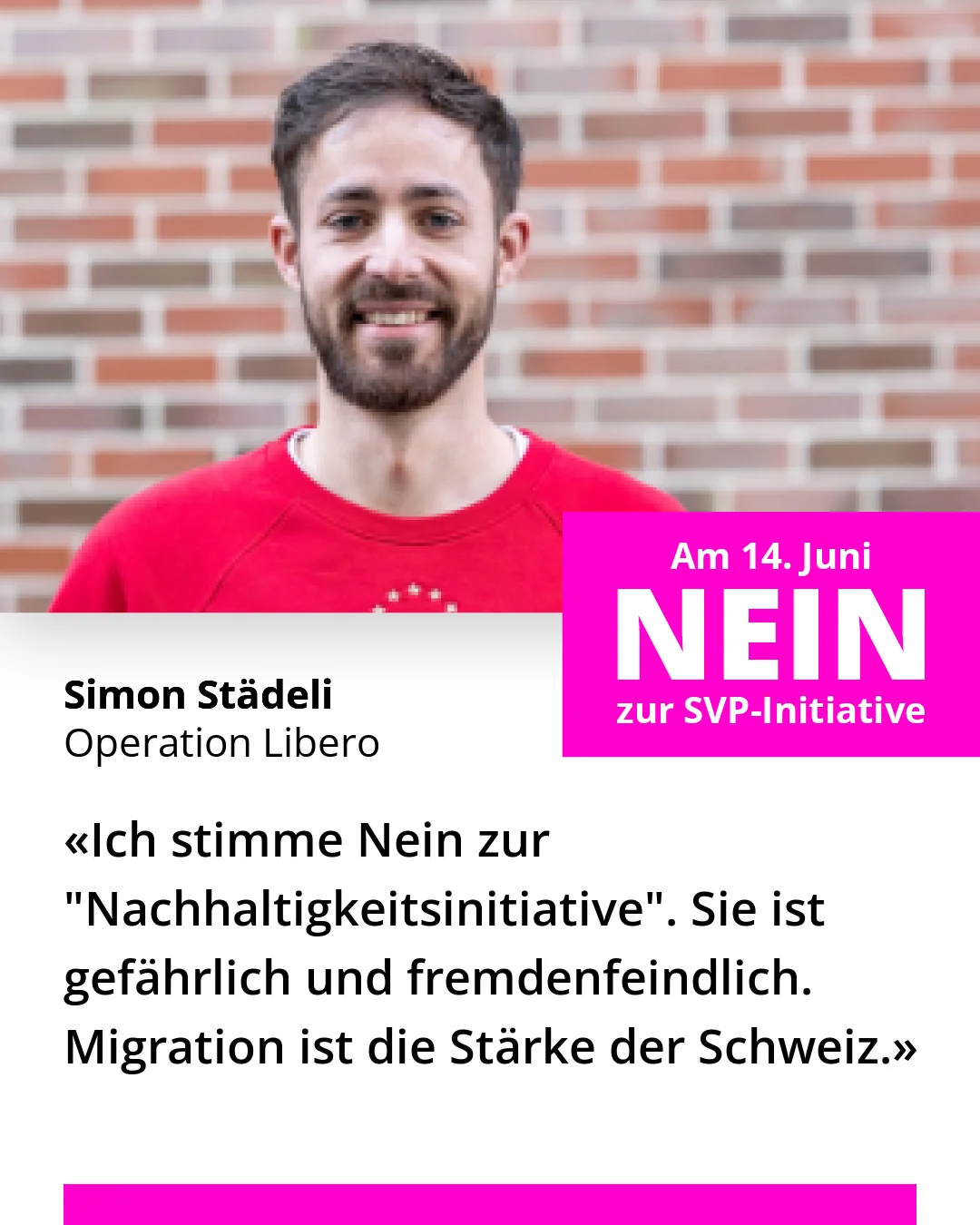 Nein zur SVP-Initiative am 14. Juni