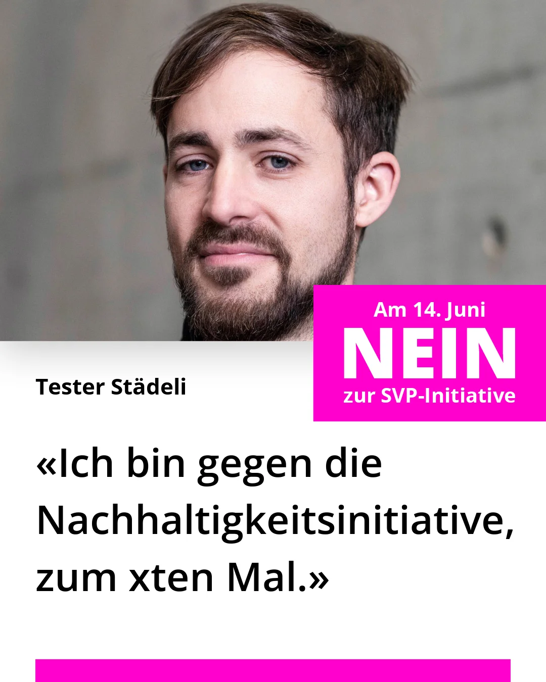 Nein zur SVP-Initiative am 14. Juni