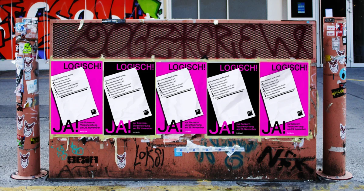 Konzernverantwortung Plakate Mockups