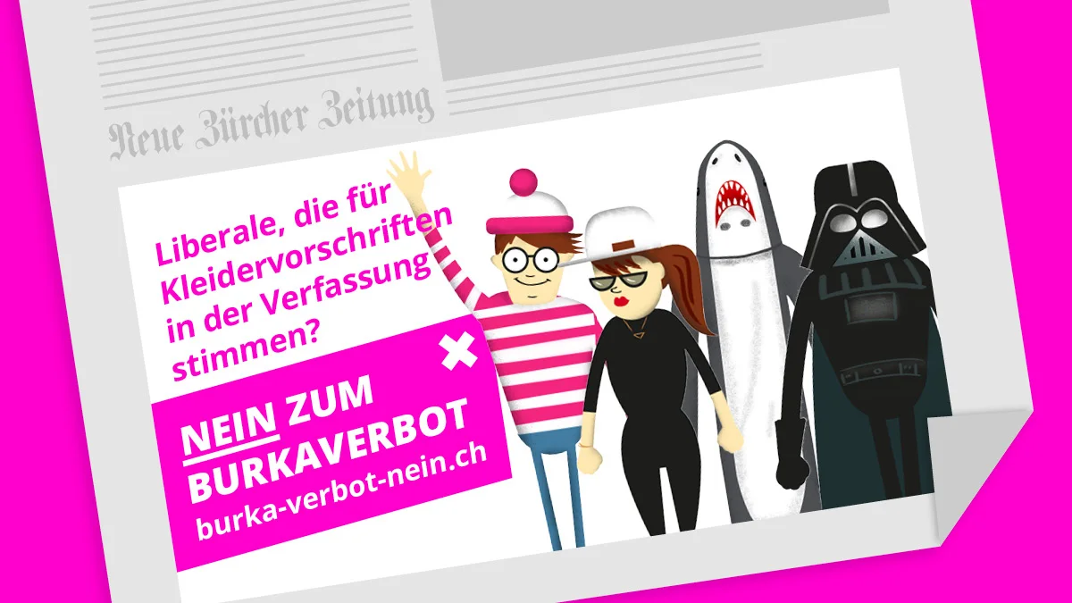 Operation Libero Burkaverbot Inserate