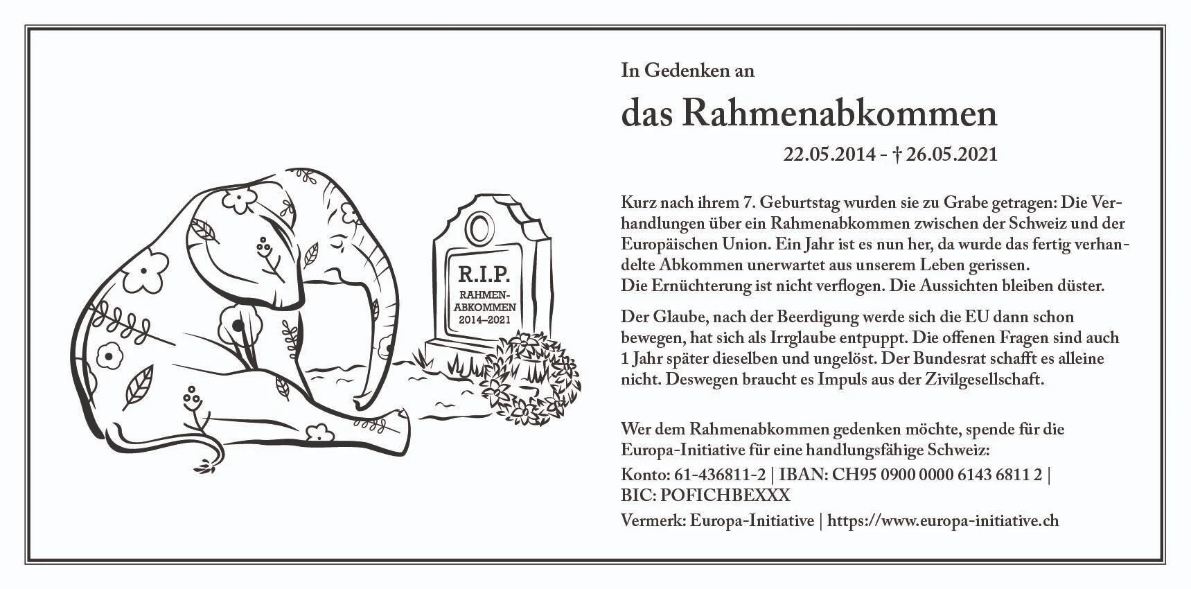 Gedenkanzeige
