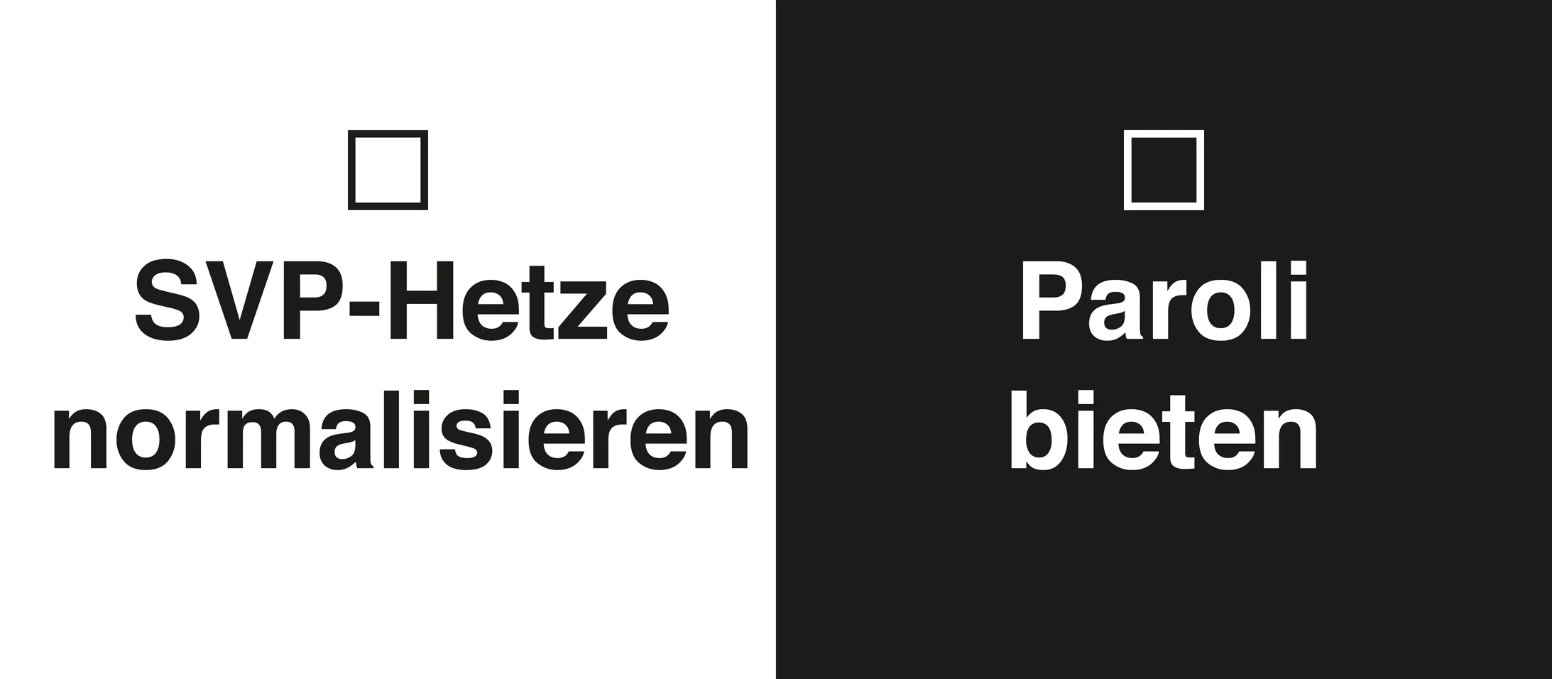wahlplakat svp hetze paroli mitgliedschaft