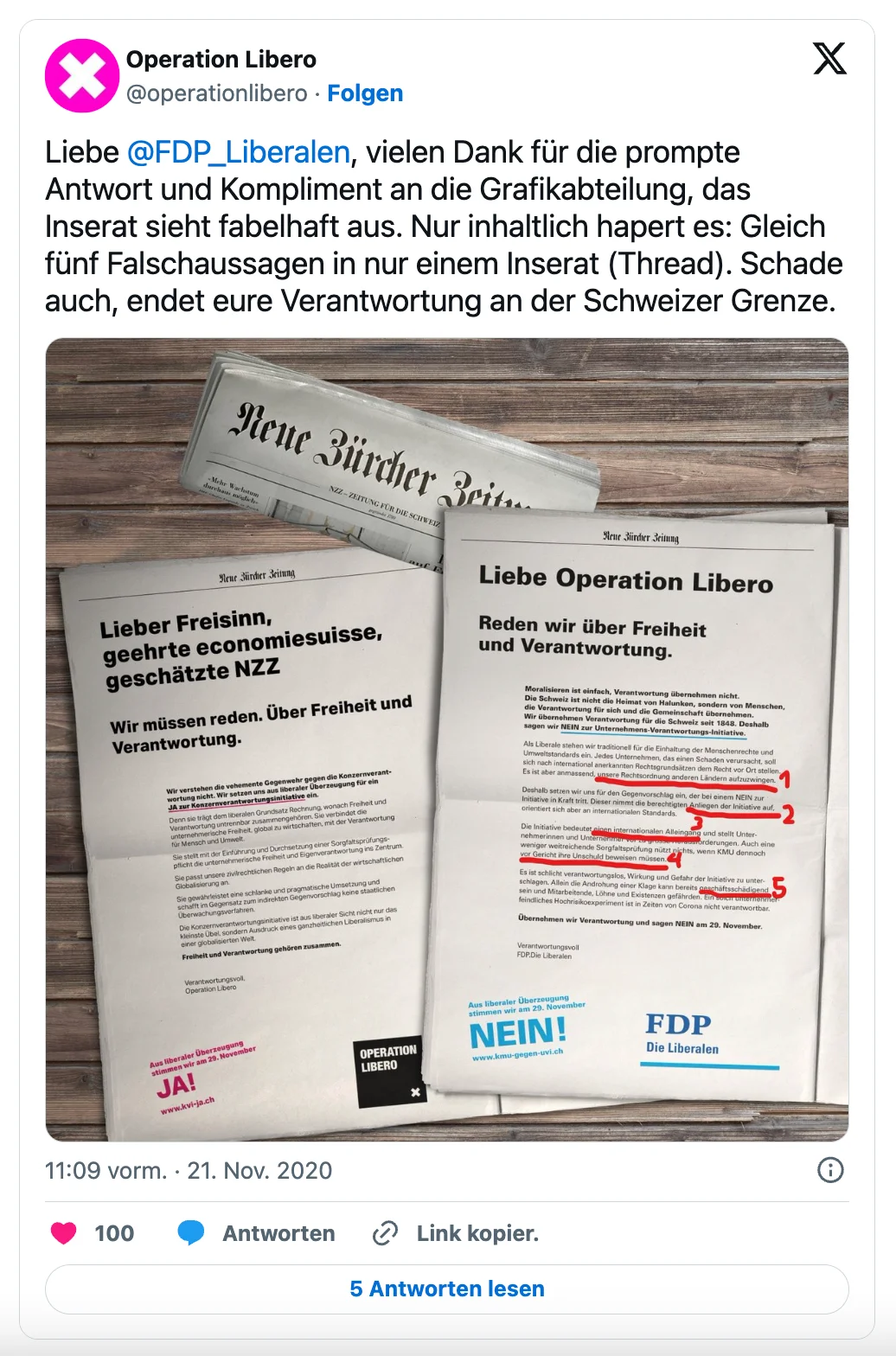NZZ-Inserat