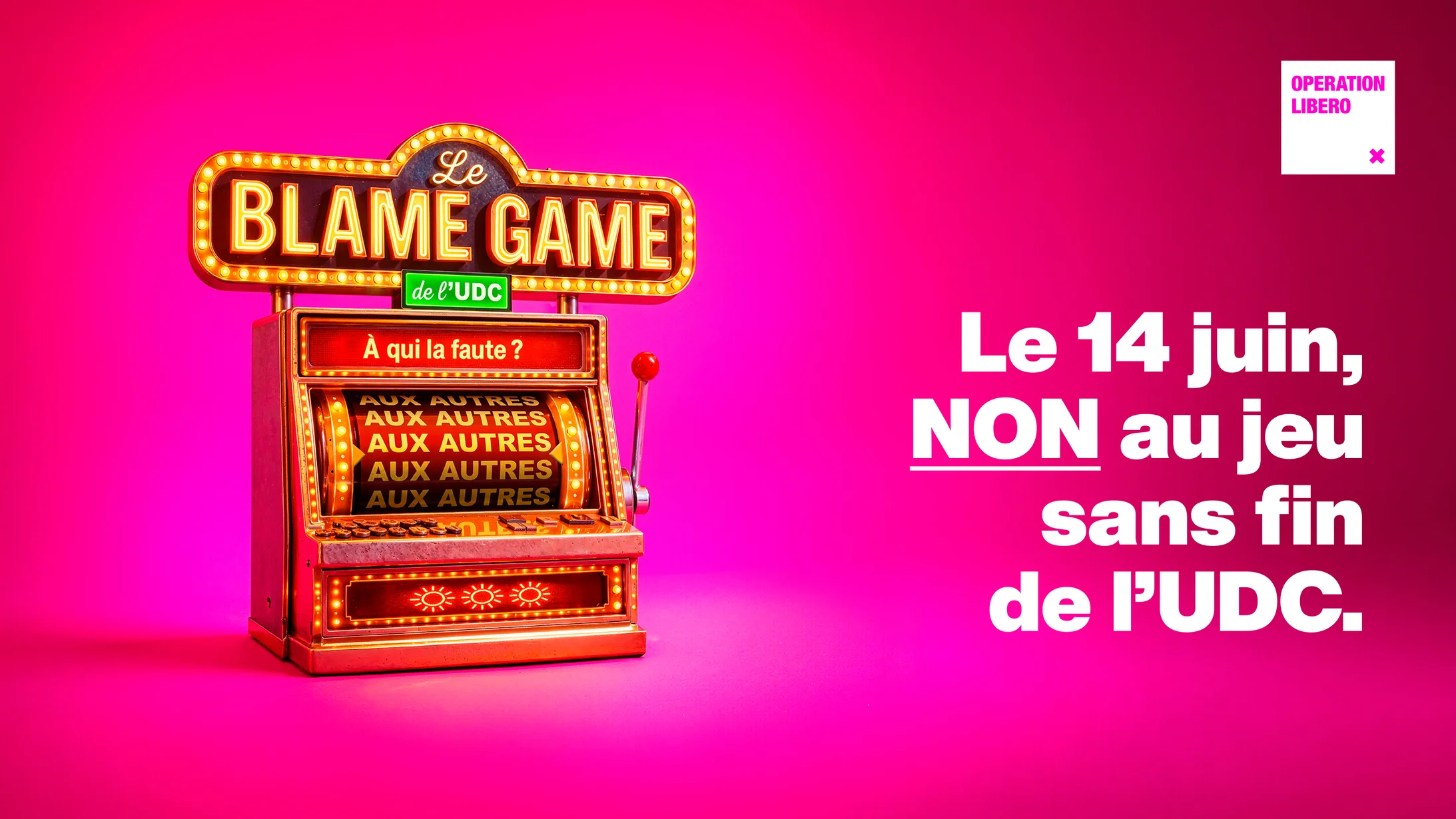 Le 14 juin, NON au jeu sans fin de l'UDC