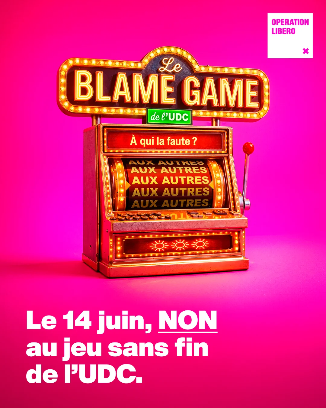 Le 14 juin, NON au jeu sans fin de l'UDC