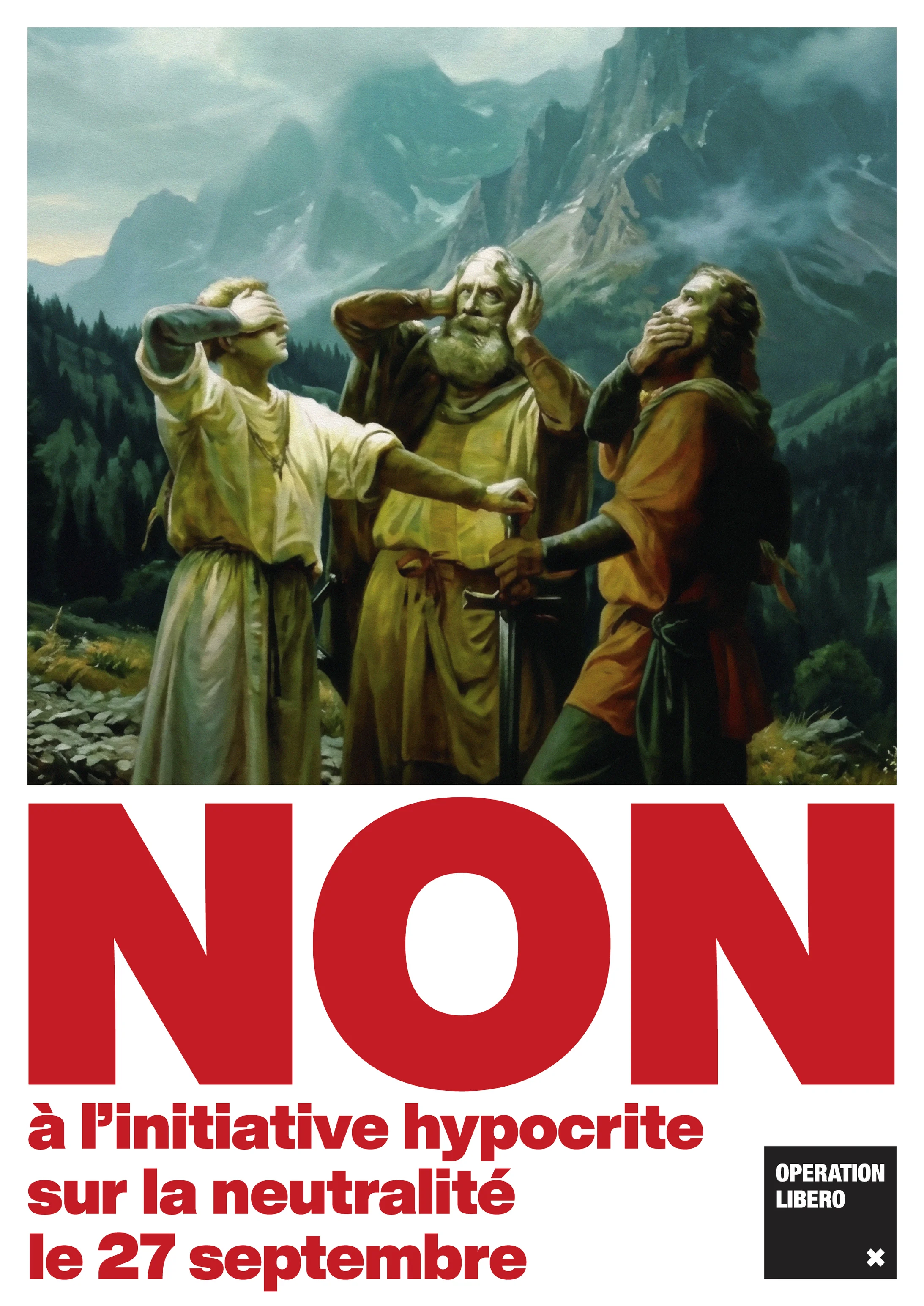 Affiche Non à l'initiative hypocrite sur la neutralité