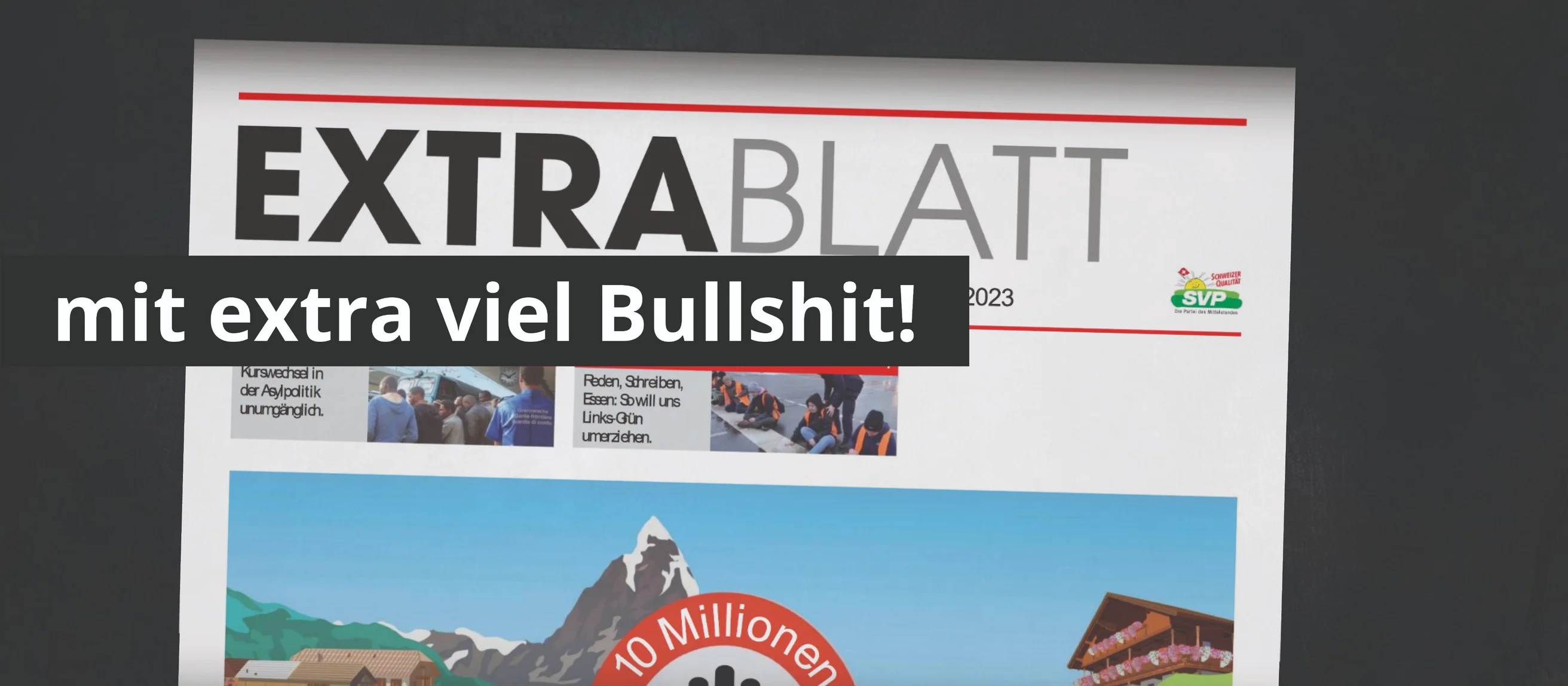 Das Extra-Blatt der SVP im Bullshit-Check