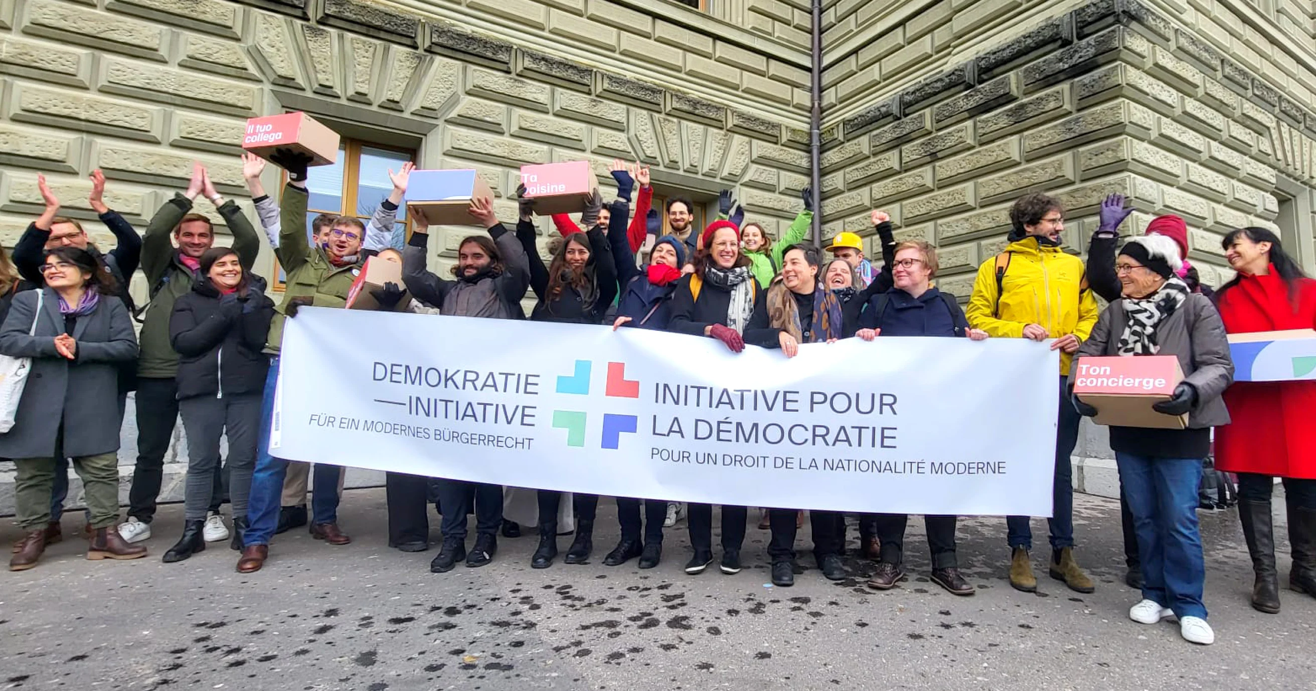 demokratie initiative einreichung jubel