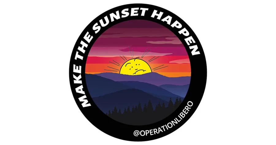 sunset sticker