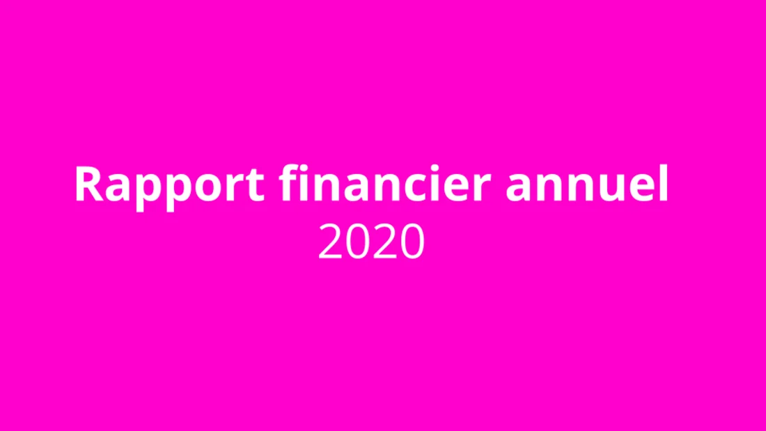 Le rapport financier annuel 2020