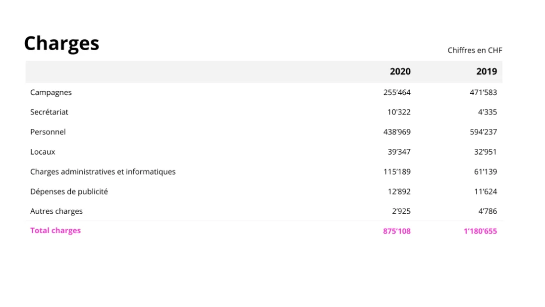Le rapport financier annuel 2020