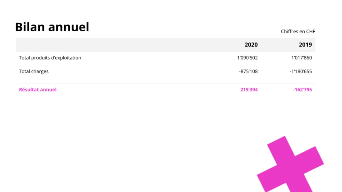 Le rapport financier annuel 2020