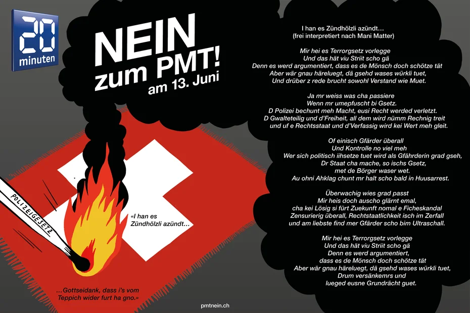 PMT Inserat 20 Minuten Zündhölzli