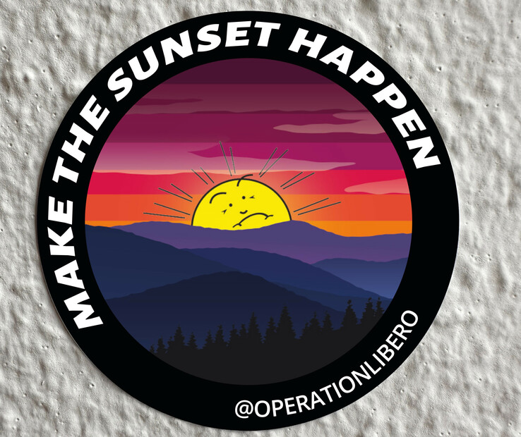 Sunset sticker