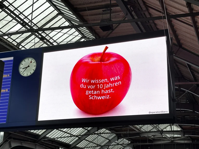 MEI-Plakat HB Zürich