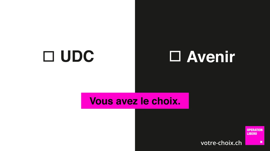 Wahlkampagne Operation Libero ucd avenir