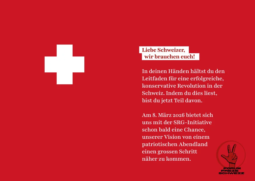 Autokraten-Leitfaden der Operation Libero. Nein zur Halbierungsinitiative am 8. März.