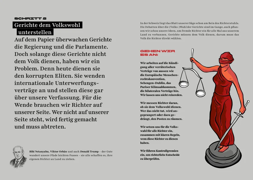 Autokraten-Leitfaden der Operation Libero. Nein zur Halbierungsinitiative am 8. März.