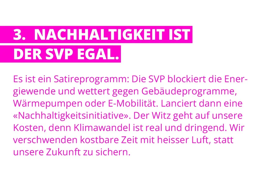 Am 14. Juni NEIN zum immer gleichen Spiel der SVP