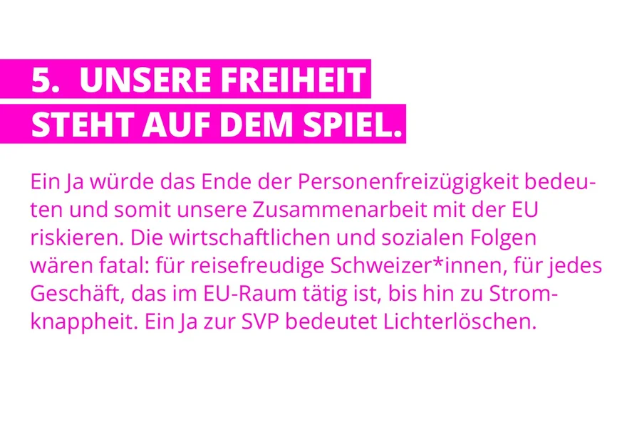 Am 14. Juni NEIN zum immer gleichen Spiel der SVP