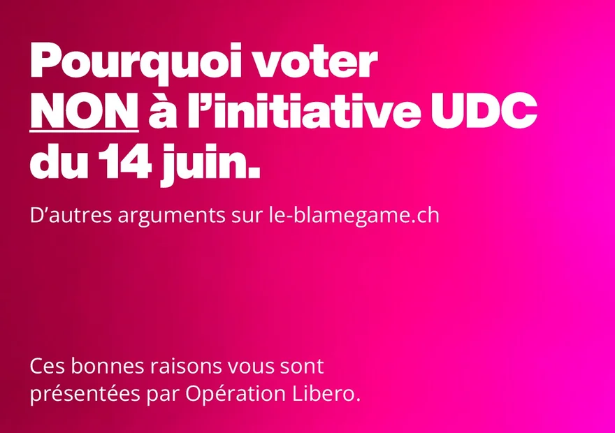 Le 14 juin, NON au jeu sans fin de l'UDC