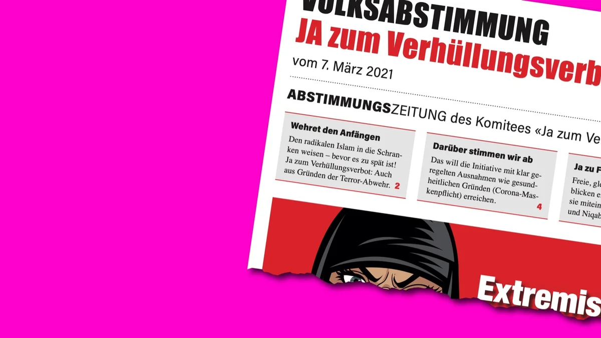 Burkaverbot Abstimmungszeitung
