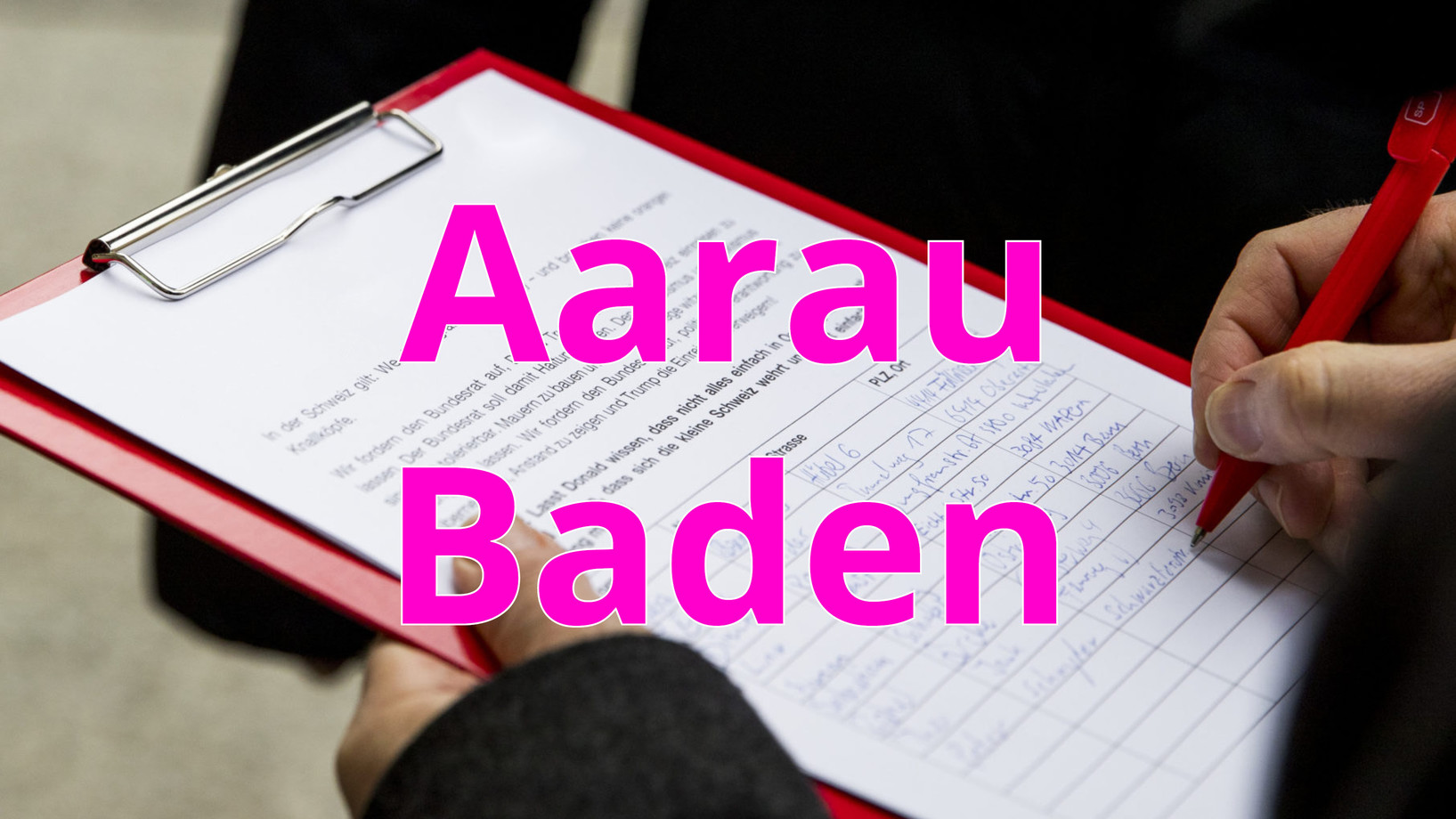 Unterschriften Individualbesteuerung Baden Aarau