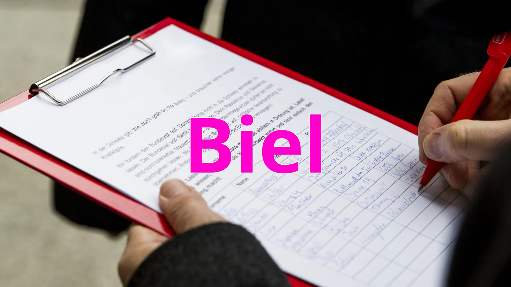 Unterschriften Biel