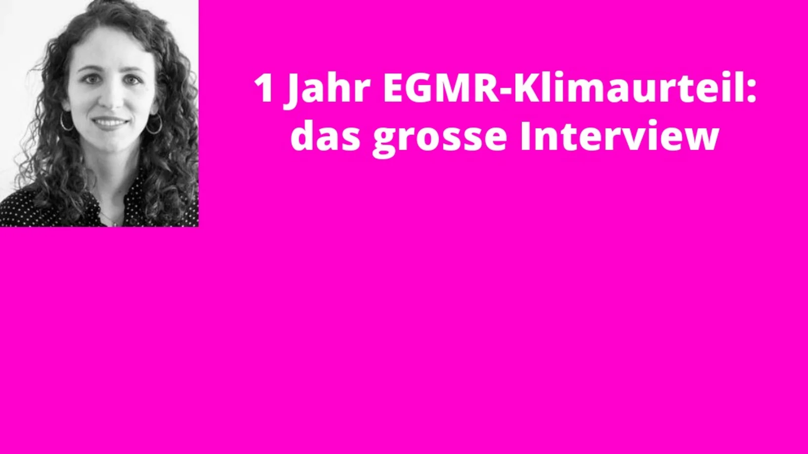 1 Jahr EGMR-Klimaurteil