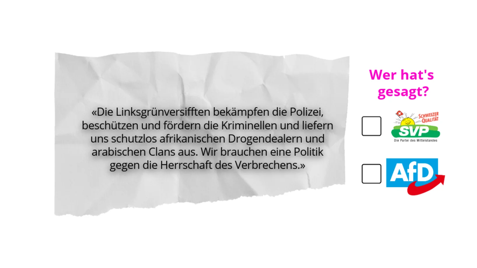 Die AfD ist ein rechtsextremer Verdachtsfall. Und die SVP?
