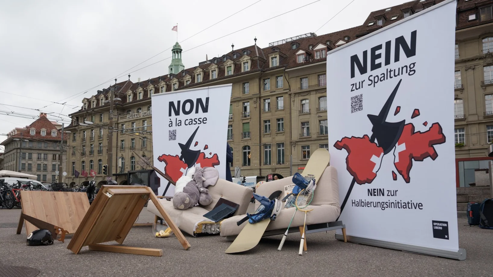 Nein zur Halbierungsinitiative, Aktion an Bahnhof Bern
