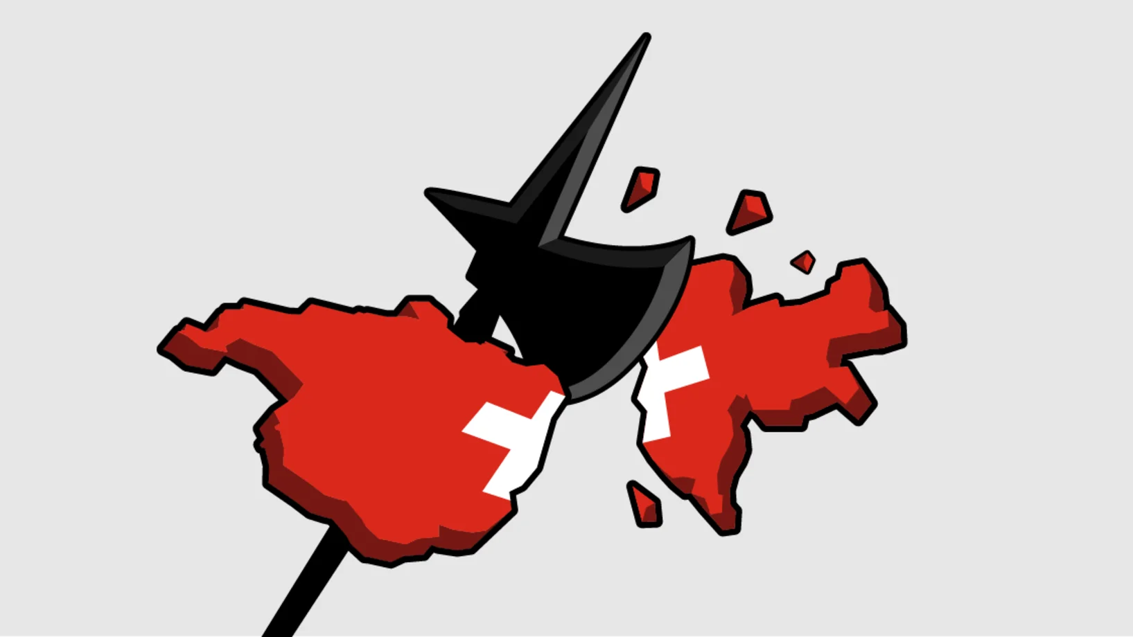 Bein zur Spaltung. Nein zur Halbierungsinitiative.